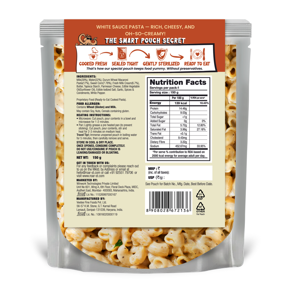 White Sauce Pasta (150 gm)